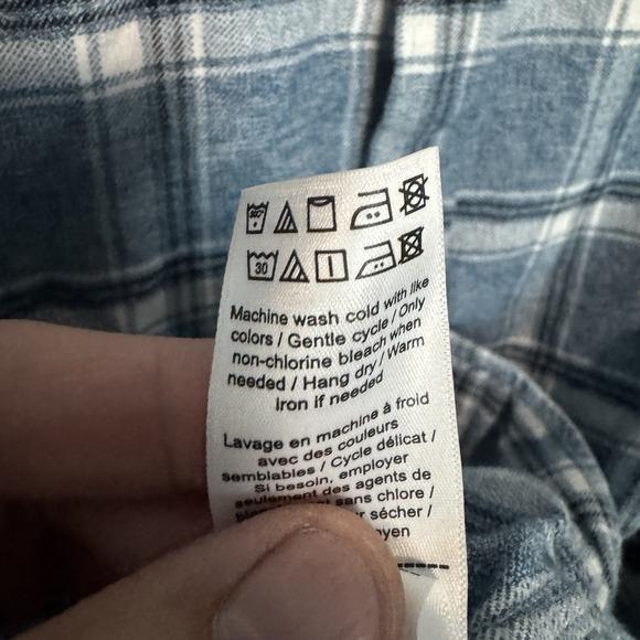 Untuckit Shirt Mens Medium Blue Plaid Salentino Flannel Slim Fit Long Sleeve - Picture 6 of 9